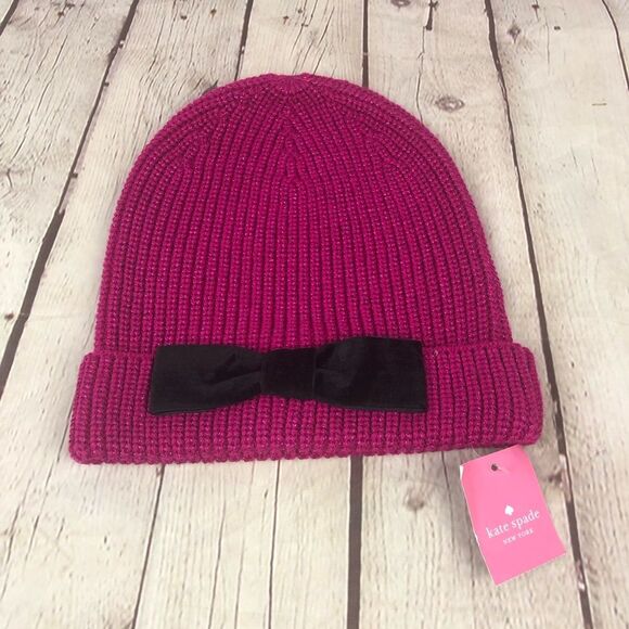 NWT Kate Spade Pink Bow Beanie main image 3